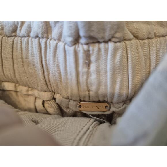 Free People Margate Paperbag Pleated Trousers Sand Beige Drawstring XS - Picture 6 of 11